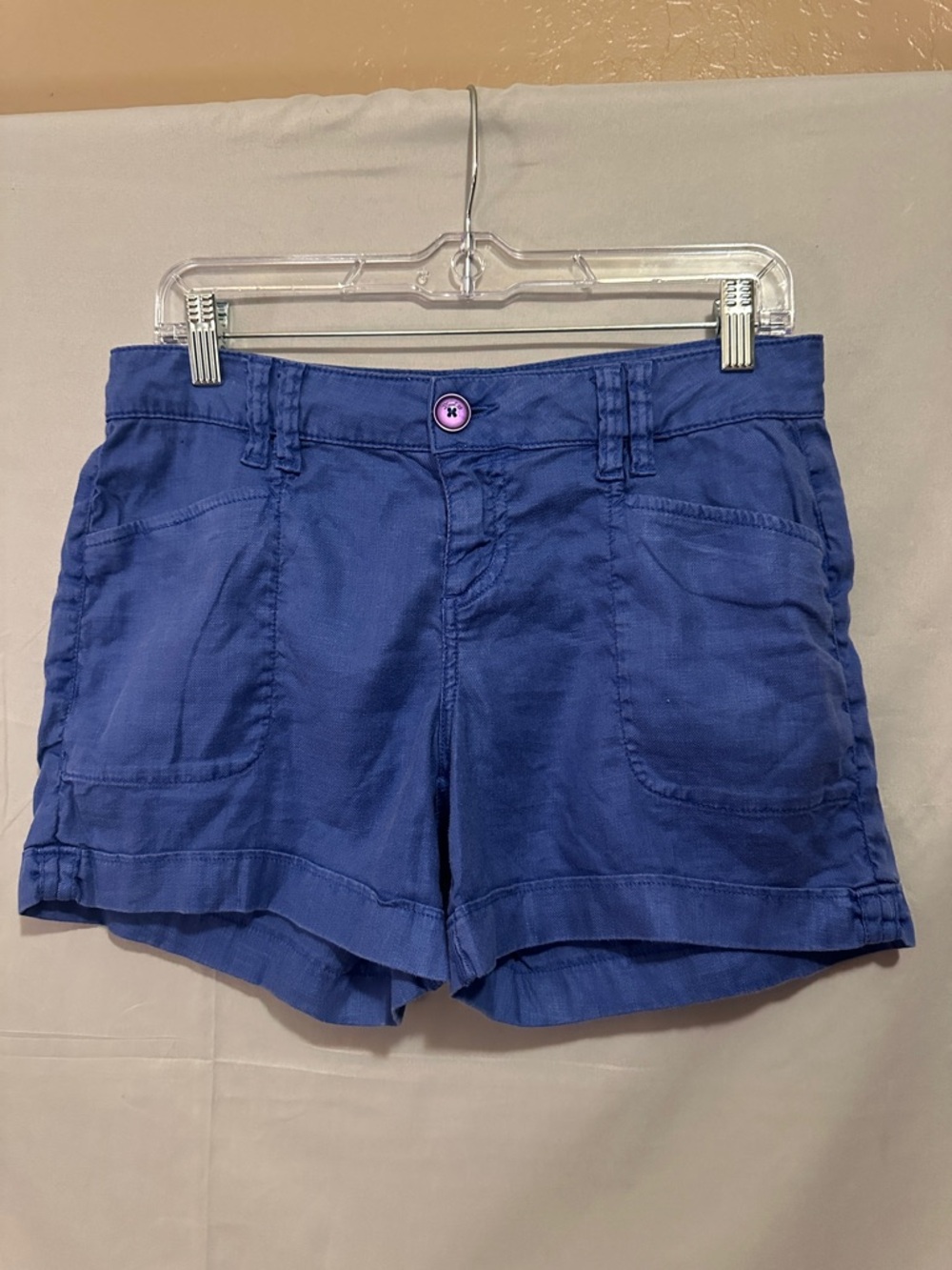 Level 99 Royal Blue Women's Casual Cotton Shorts